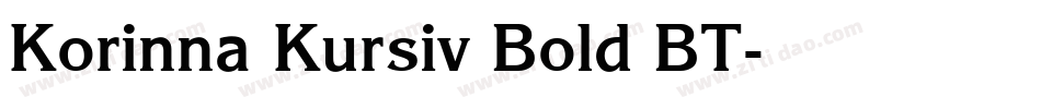 Korinna Kursiv Bold BT字体转换